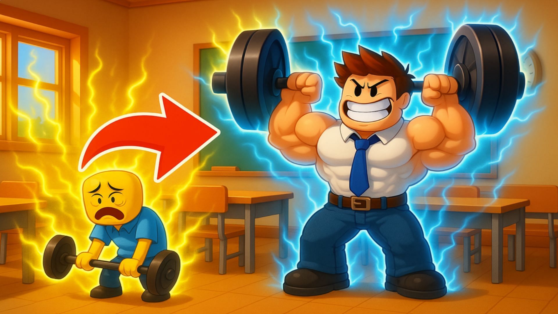 Become school king in Schoolboy Evolution (Image via Roblox)